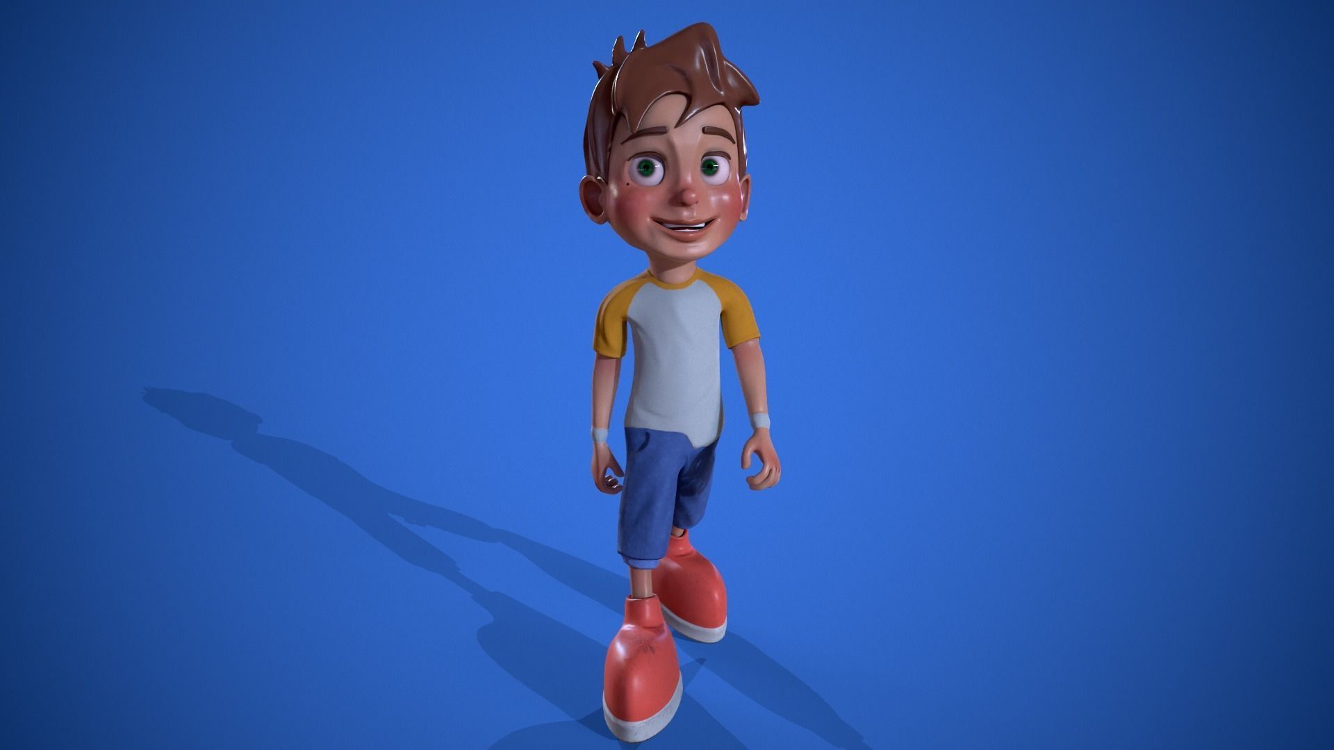 3D Toon Character  Low-poly 3D model_3