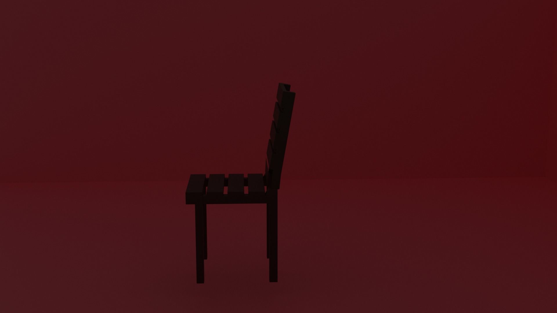 chair Low-poly 3D model_1