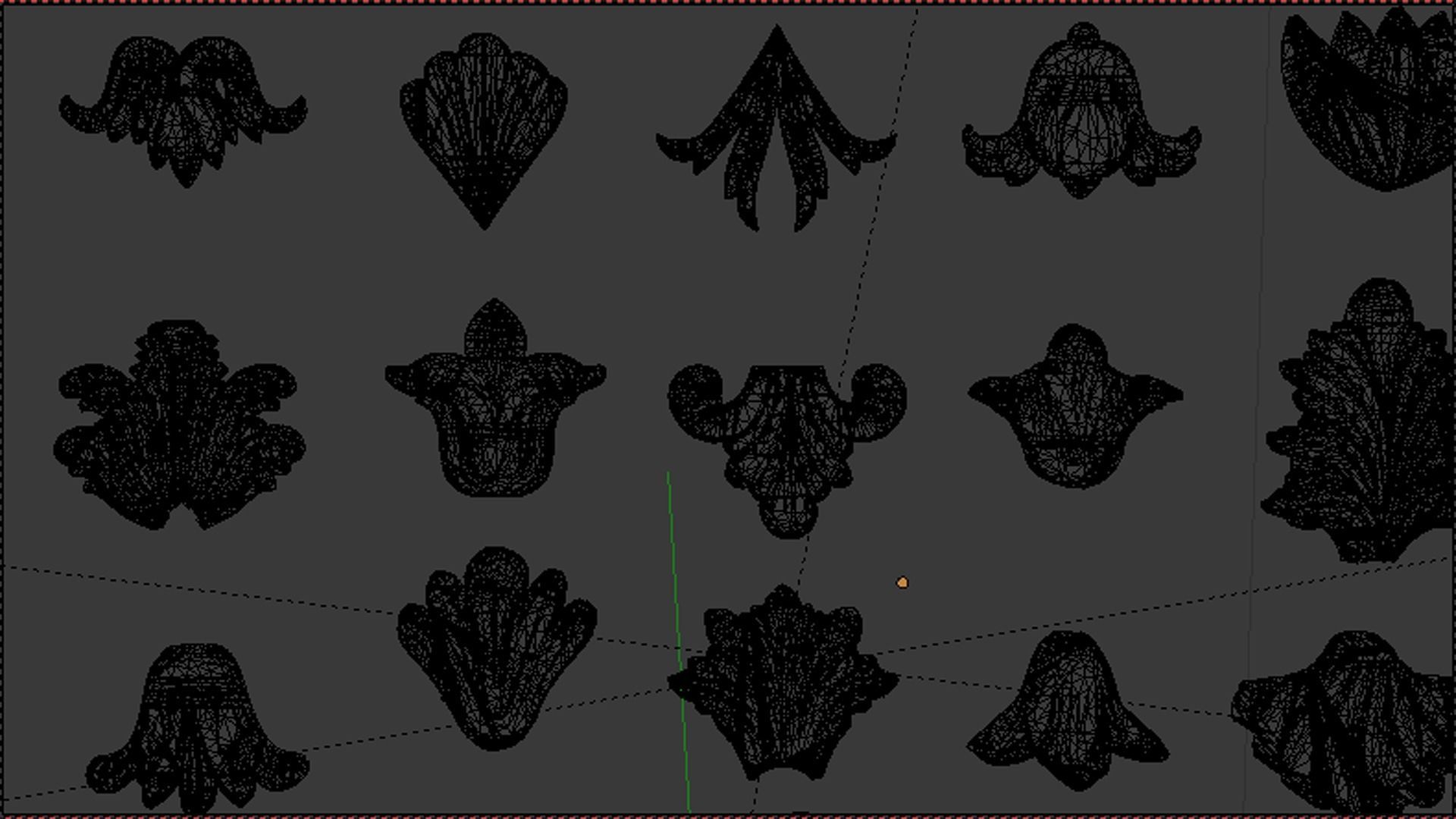 Vertical Leaves Collection 3D 01 3D print model_6