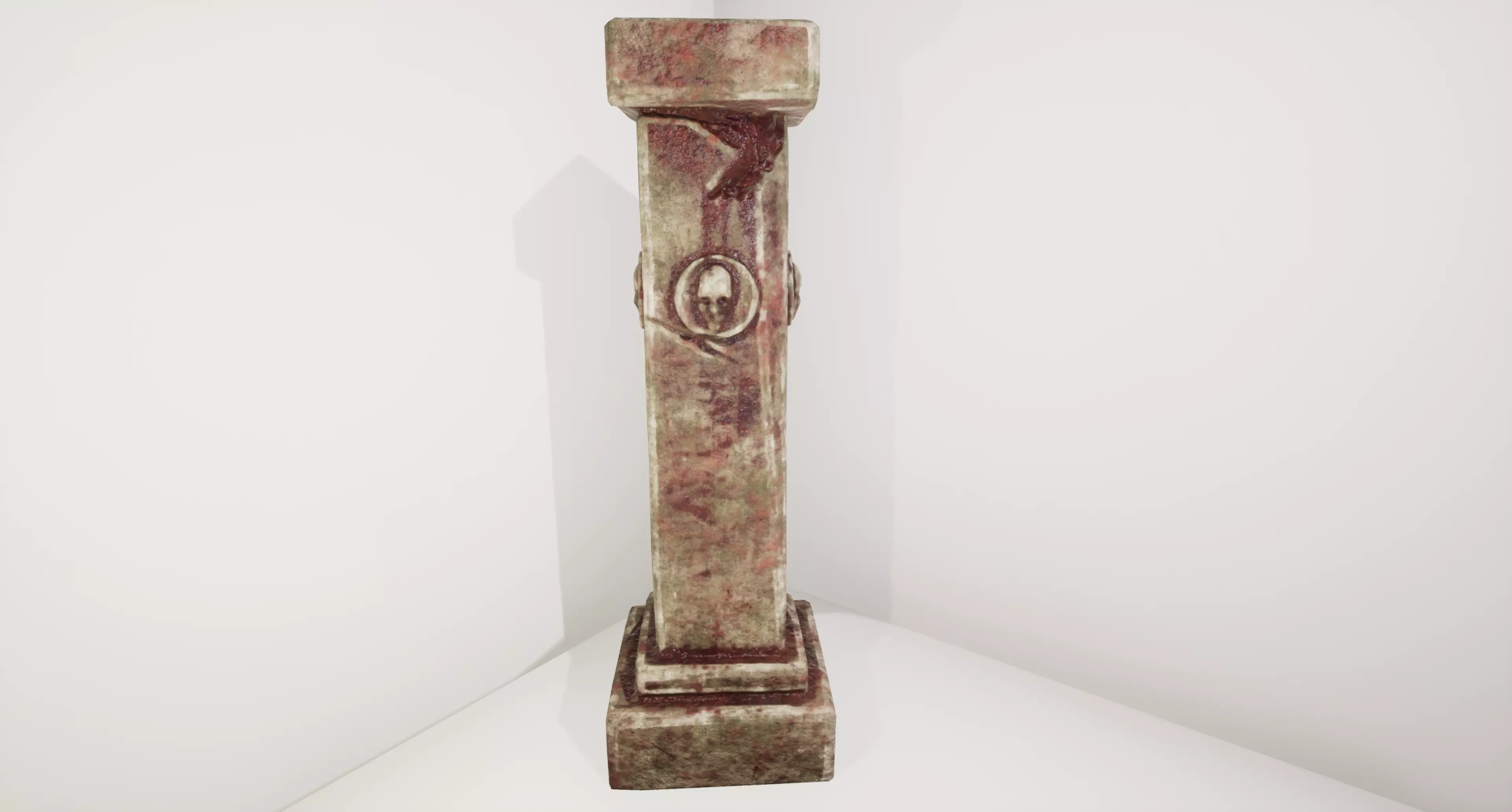Ancient Pillar Free low-poly 3D model