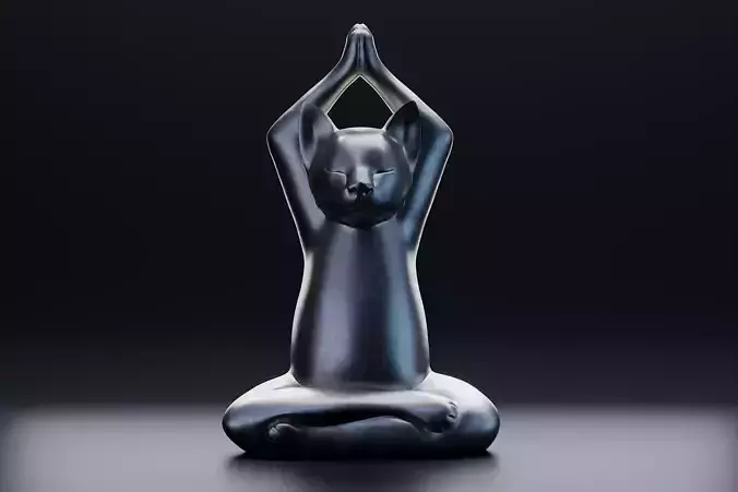 Yoga cat 4 3D print model