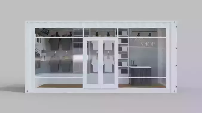 Clothes Shop Container 3D model