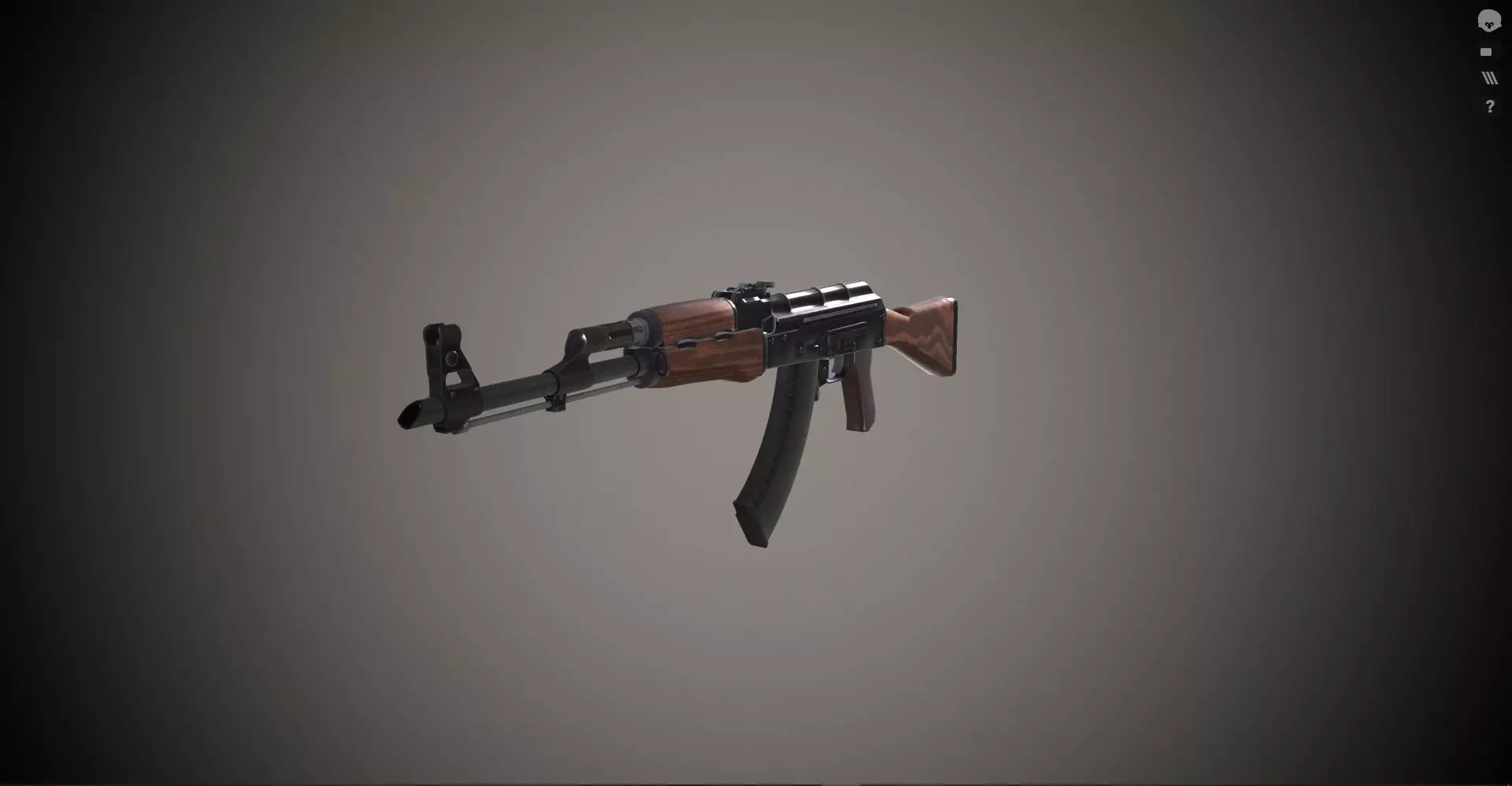 AK47 - 3D Model ak rifle Free low-poly 3D model_0