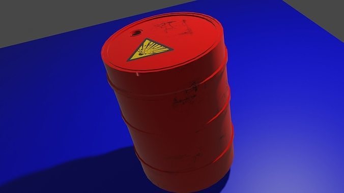 Explosive Barrel Free low-poly 3D model