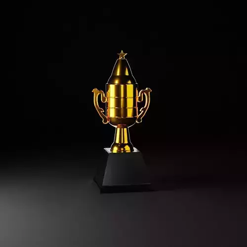 Trophee golden trophy Free low-poly 3D model