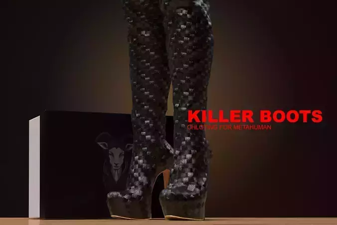 Killer Boots  Low-poly 3D model