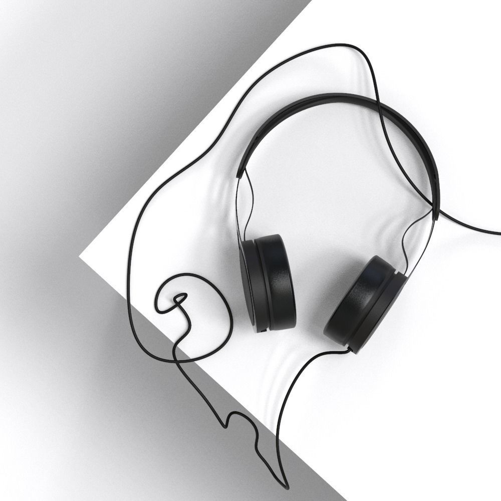 Beats Headphones 3D model Low-poly 3D model_2