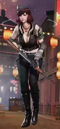 The rose of battlefield-angel-beauty character 3d Low-poly model