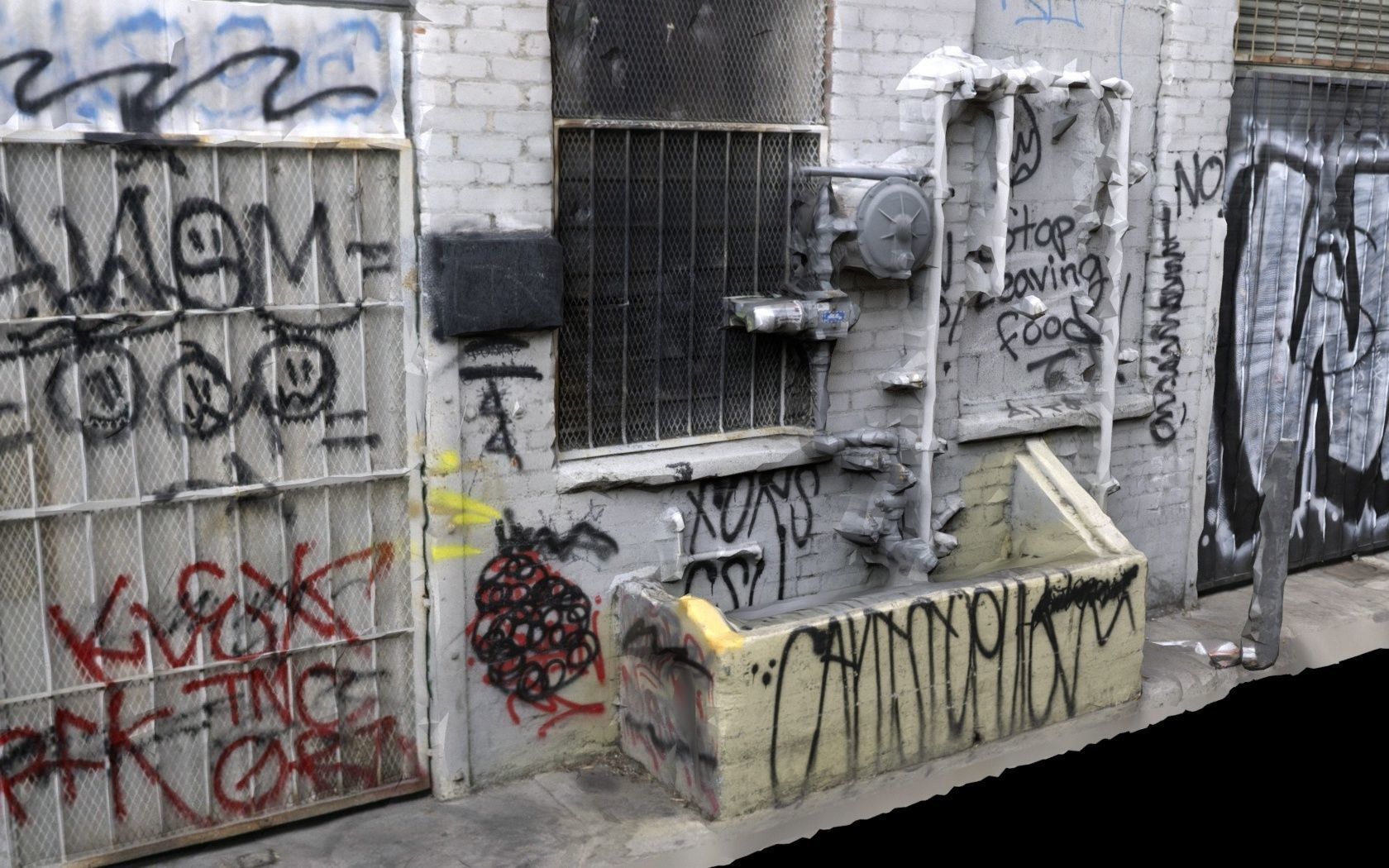 Back Street Alley Photogrammetry Scan 3D model_5