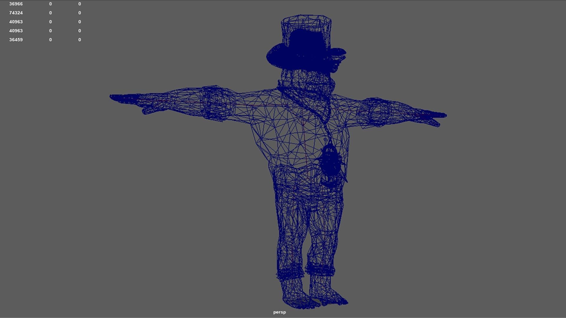 Crazy Gorilla Low-poly 3D model_6