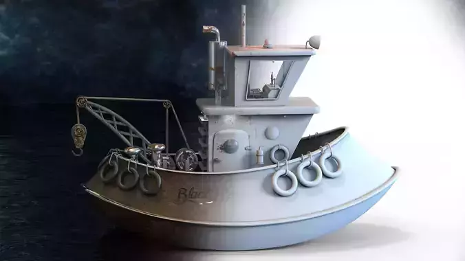 Ship 3d model low-poly and Print