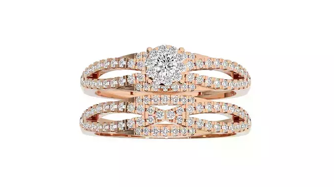 Women solitaire ring 3dm stl render detail 3D print model