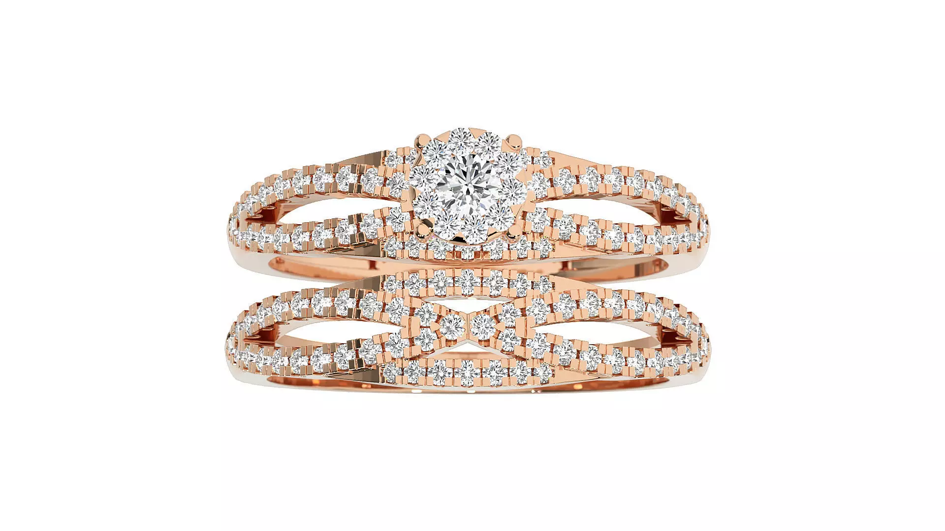 Women solitaire ring 3dm stl render detail 3D print model_0