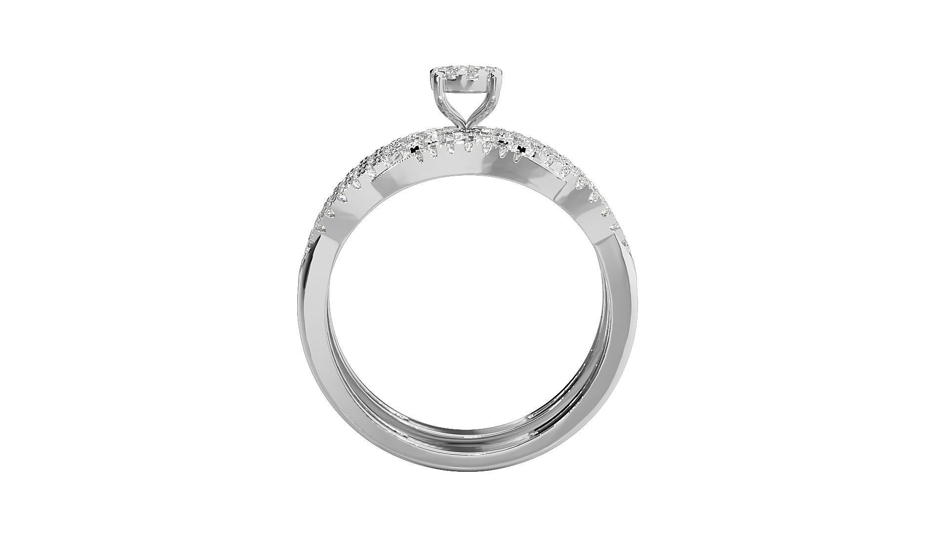Women solitaire ring 3dm stl render detail 3D print model_7
