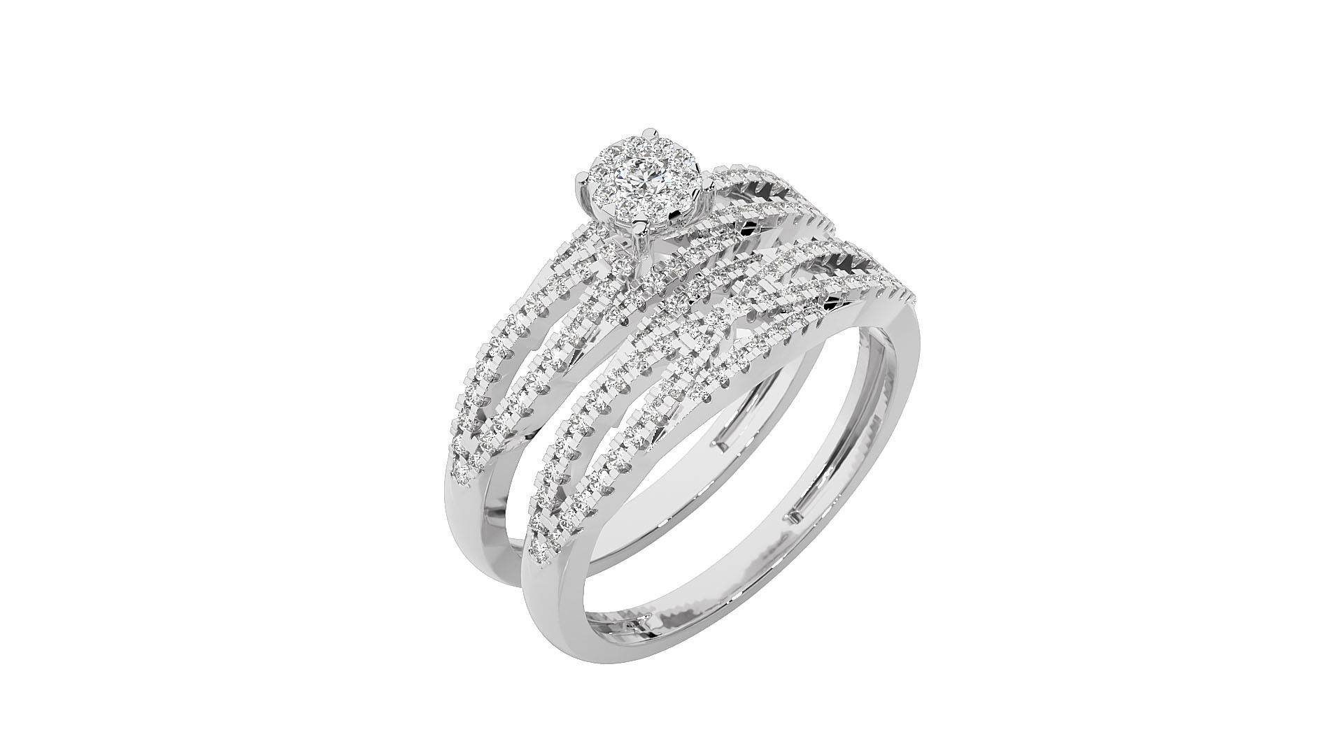 Women solitaire ring 3dm stl render detail 3D print model_6