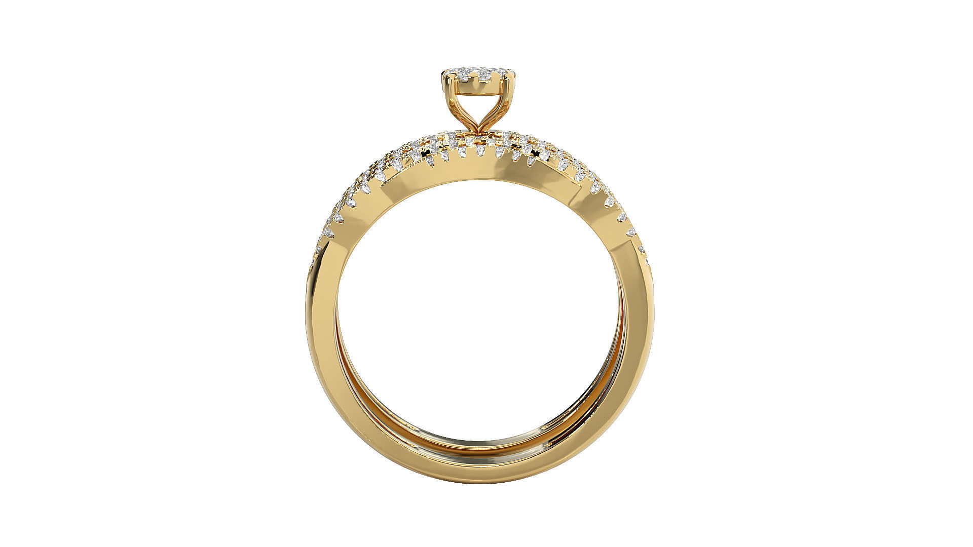 Women solitaire ring 3dm stl render detail 3D print model_11