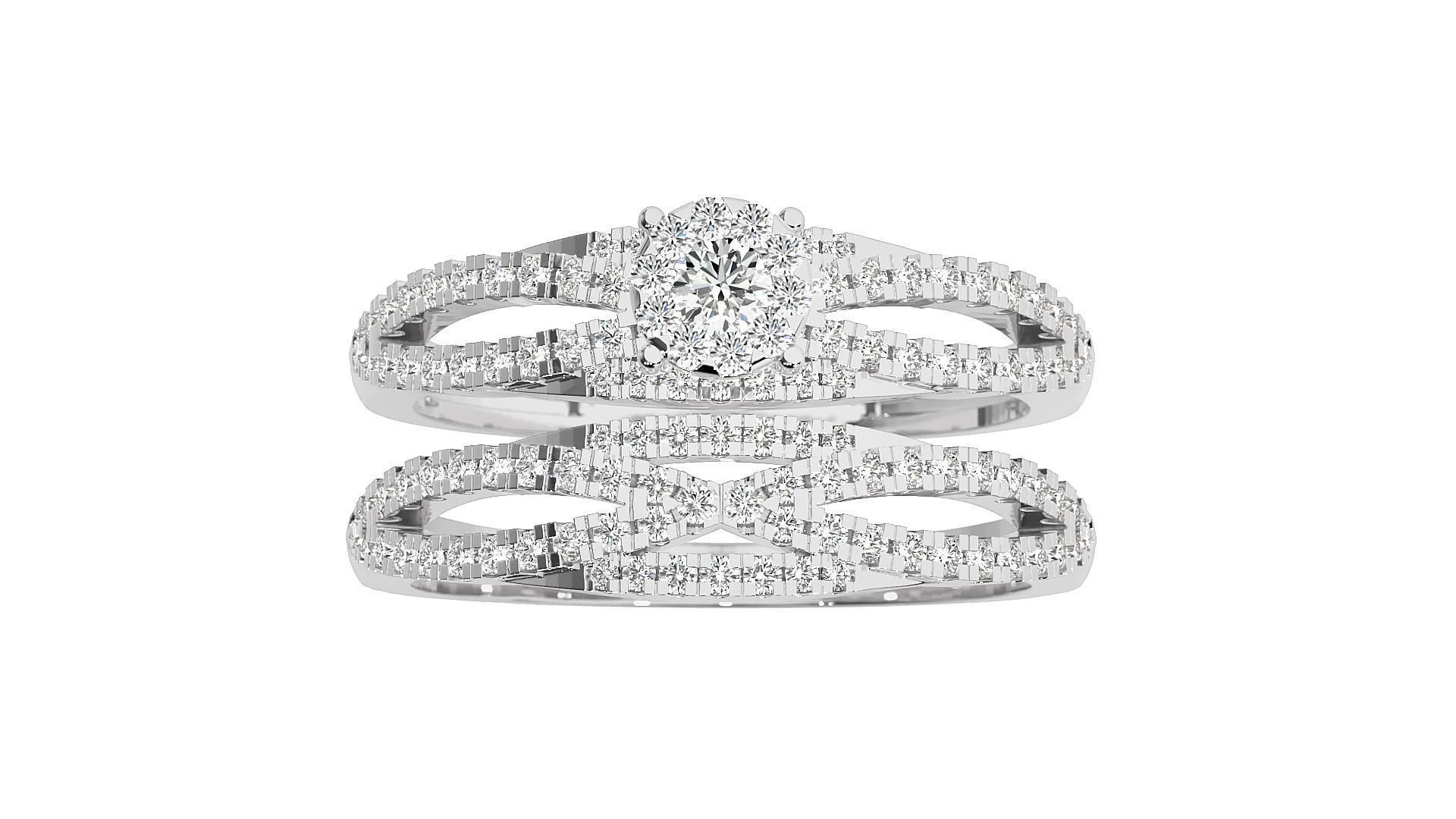 Women solitaire ring 3dm stl render detail 3D print model_4