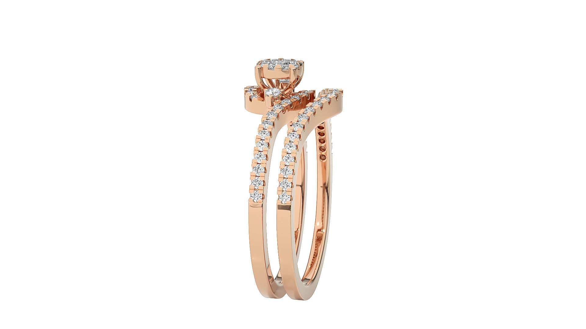 Women solitaire ring 3dm stl render detail 3D print model_3