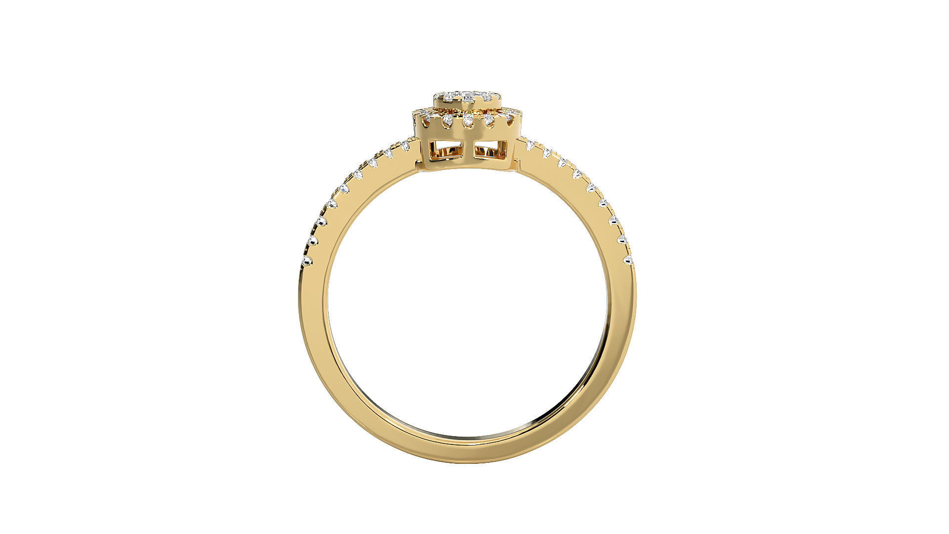 Women solitaire ring 3dm stl render detail 3D print model_11
