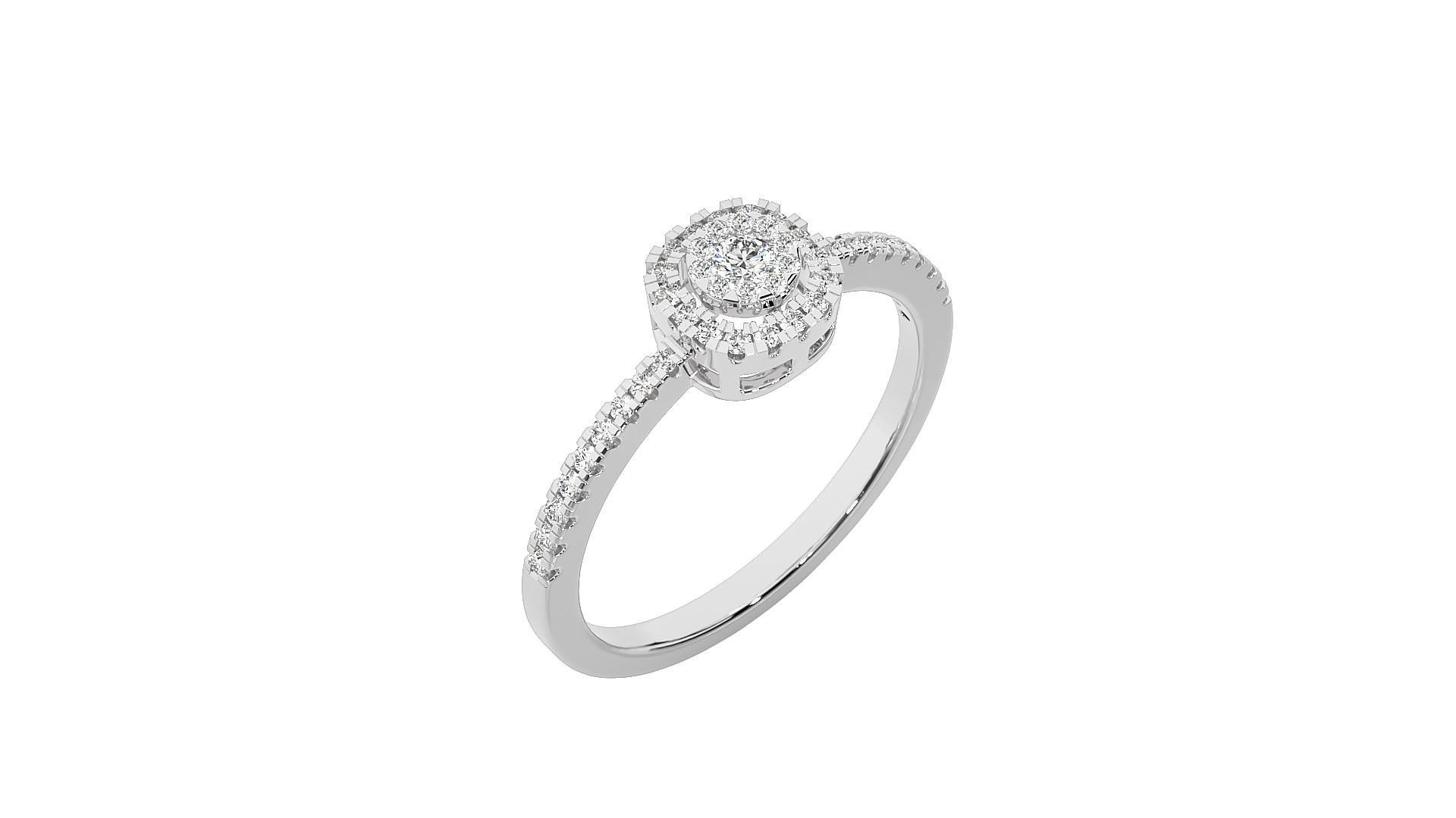 Women solitaire ring 3dm stl render detail 3D print model_5