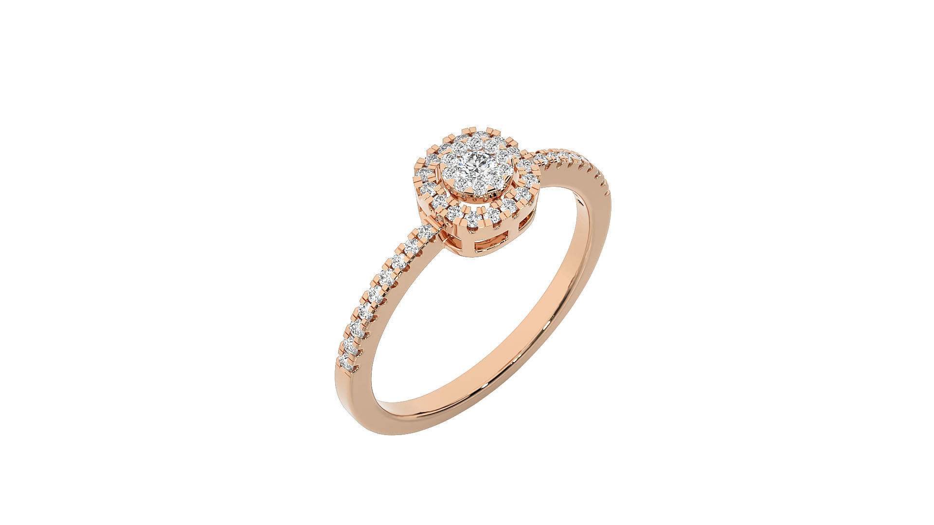 Women solitaire ring 3dm stl render detail 3D print model_1