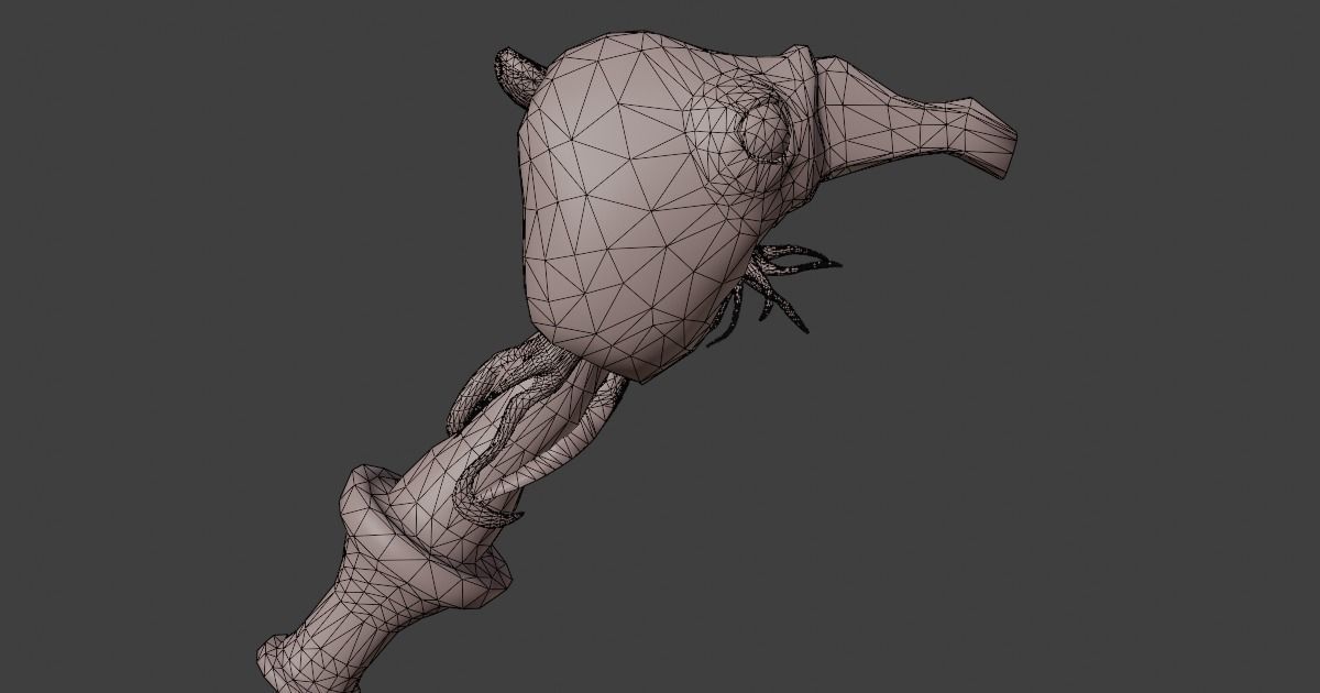  Knife Biopunk Free low-poly 3D model_7