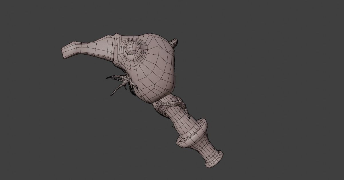  Knife Biopunk Free low-poly 3D model_4