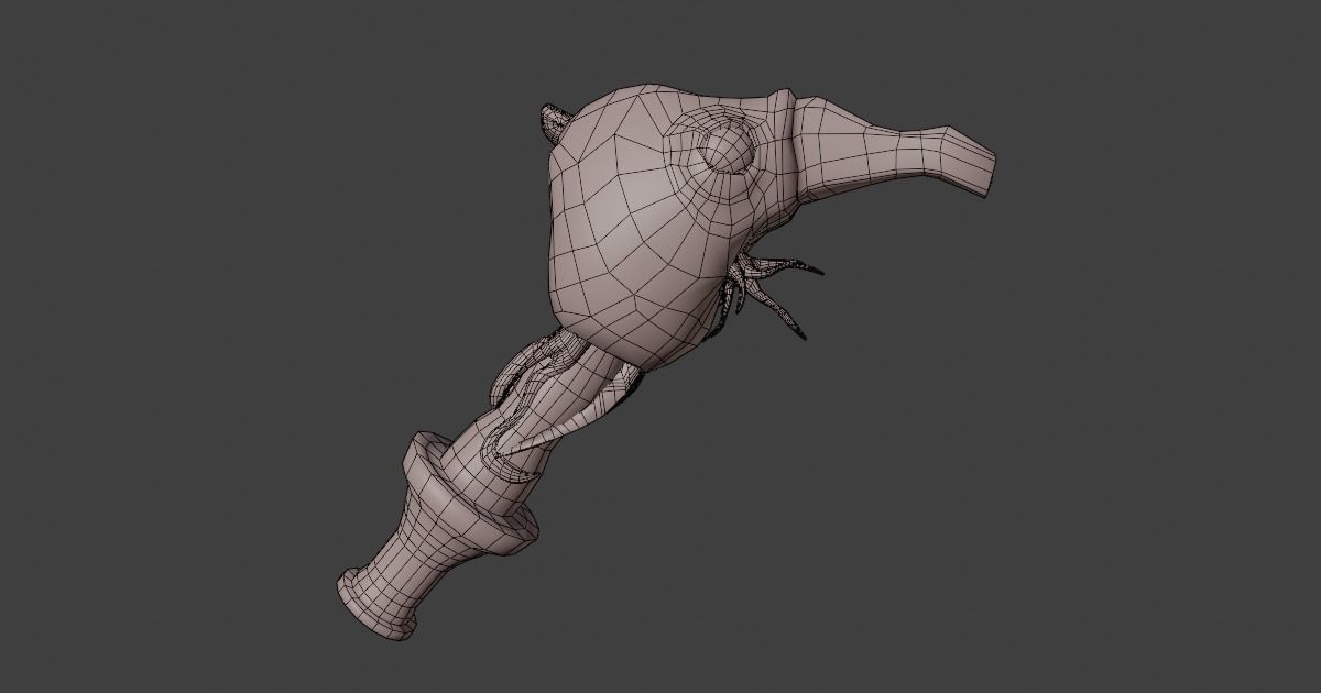  Knife Biopunk Free low-poly 3D model_6