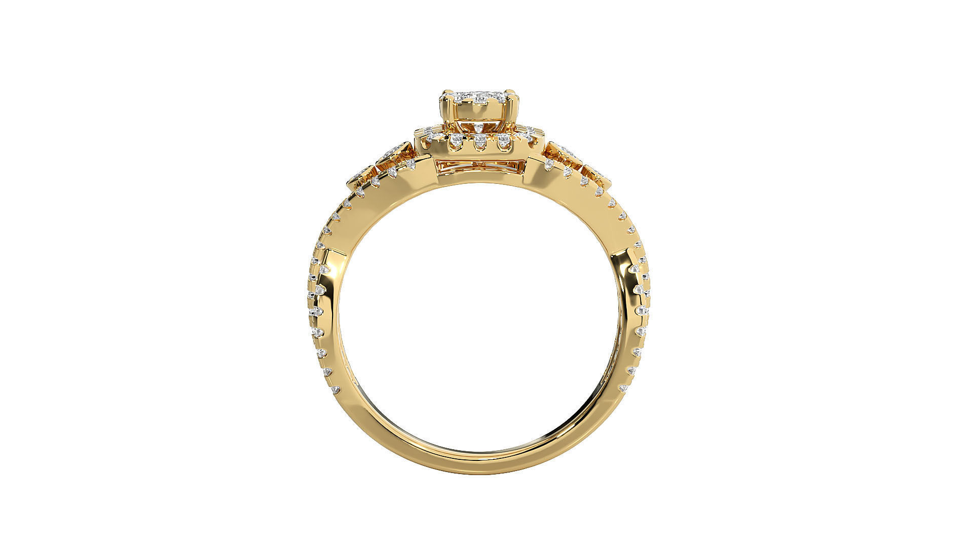 Women solitaire ring 3dm stl render detail 3D print model_11