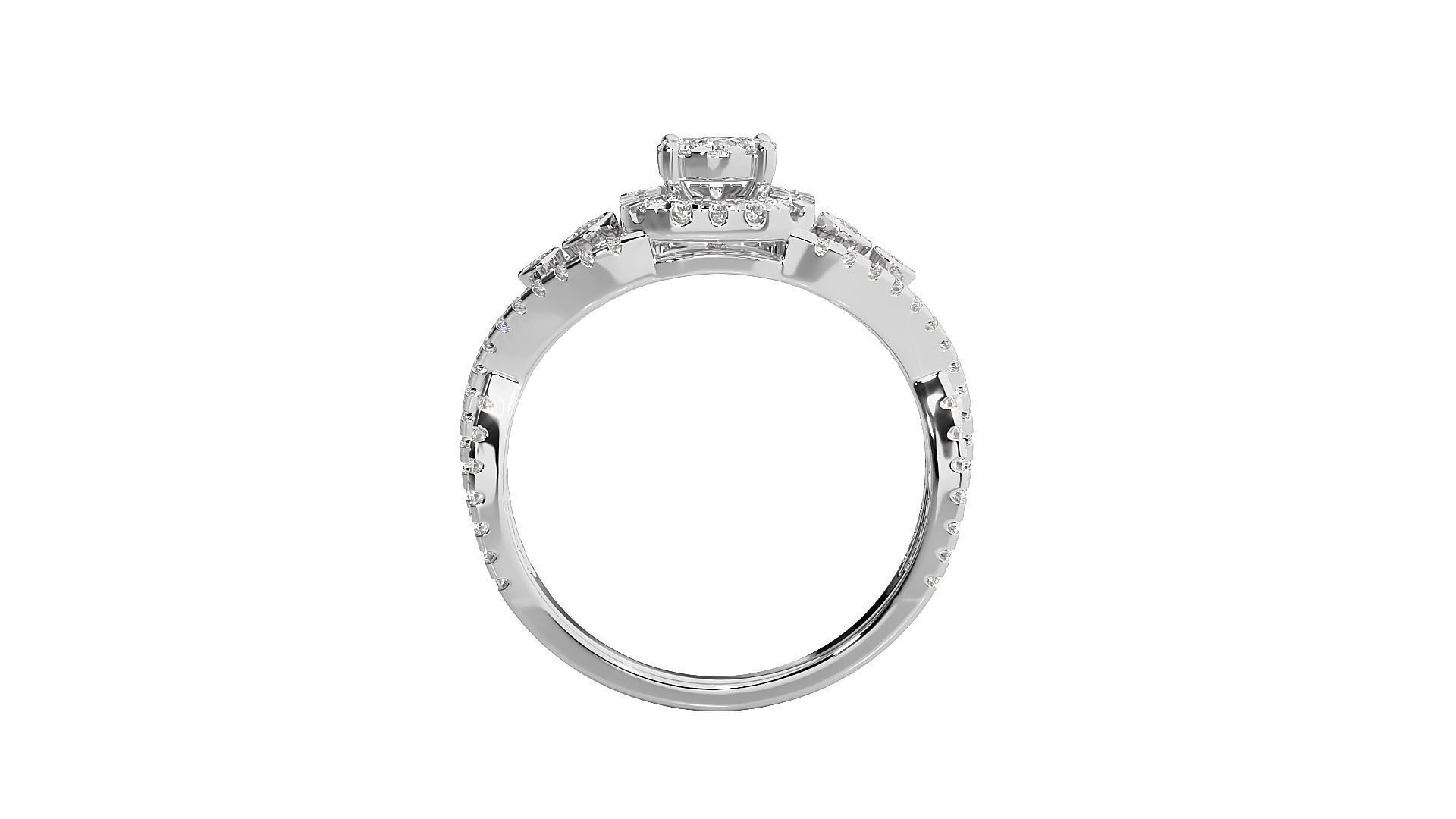 Women solitaire ring 3dm stl render detail 3D print model_6