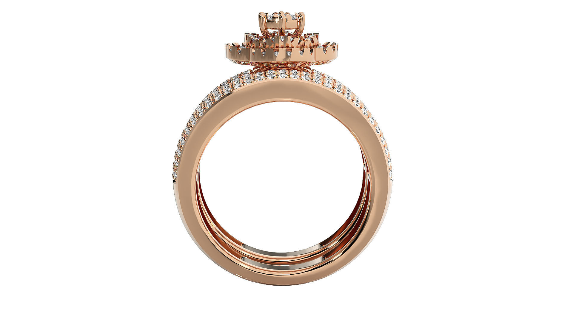 Women solitaire ring 3dm stl render detail 3D print model_2