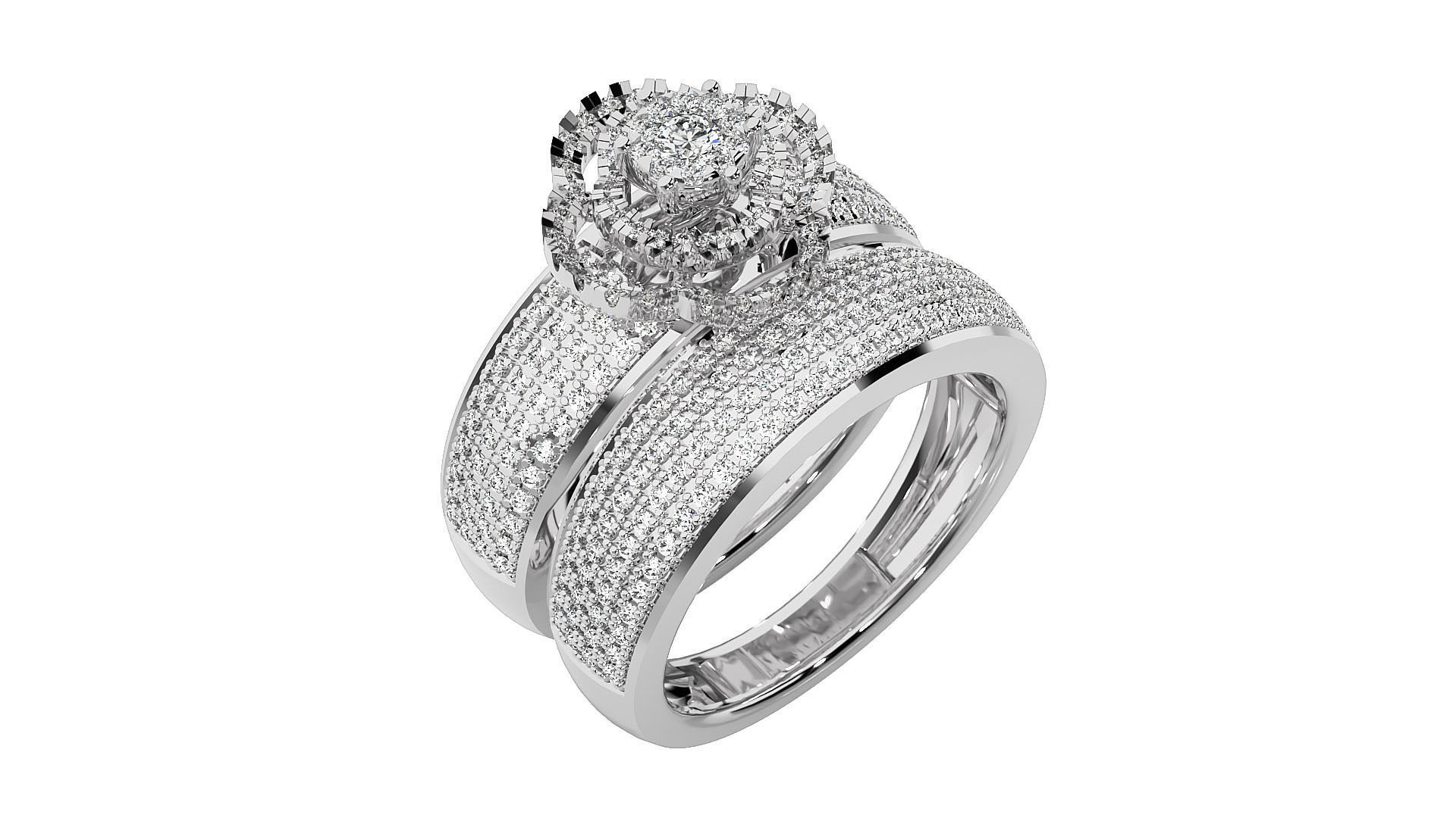 Women solitaire ring 3dm stl render detail 3D print model_6