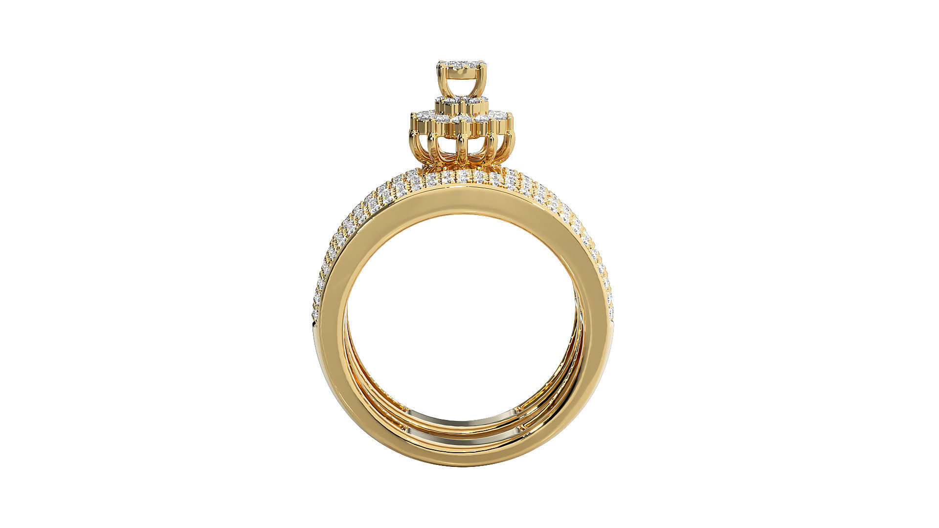 Women solitaire ring 3dm stl render detail 3D print model_11
