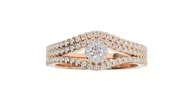 Women solitaire ring 3dm stl render detail 3D print model