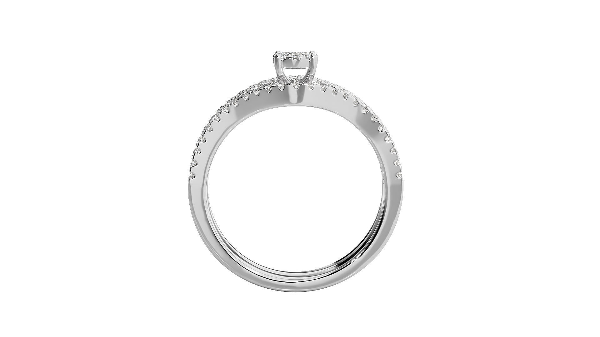Women solitaire ring 3dm stl render detail 3D print model_6