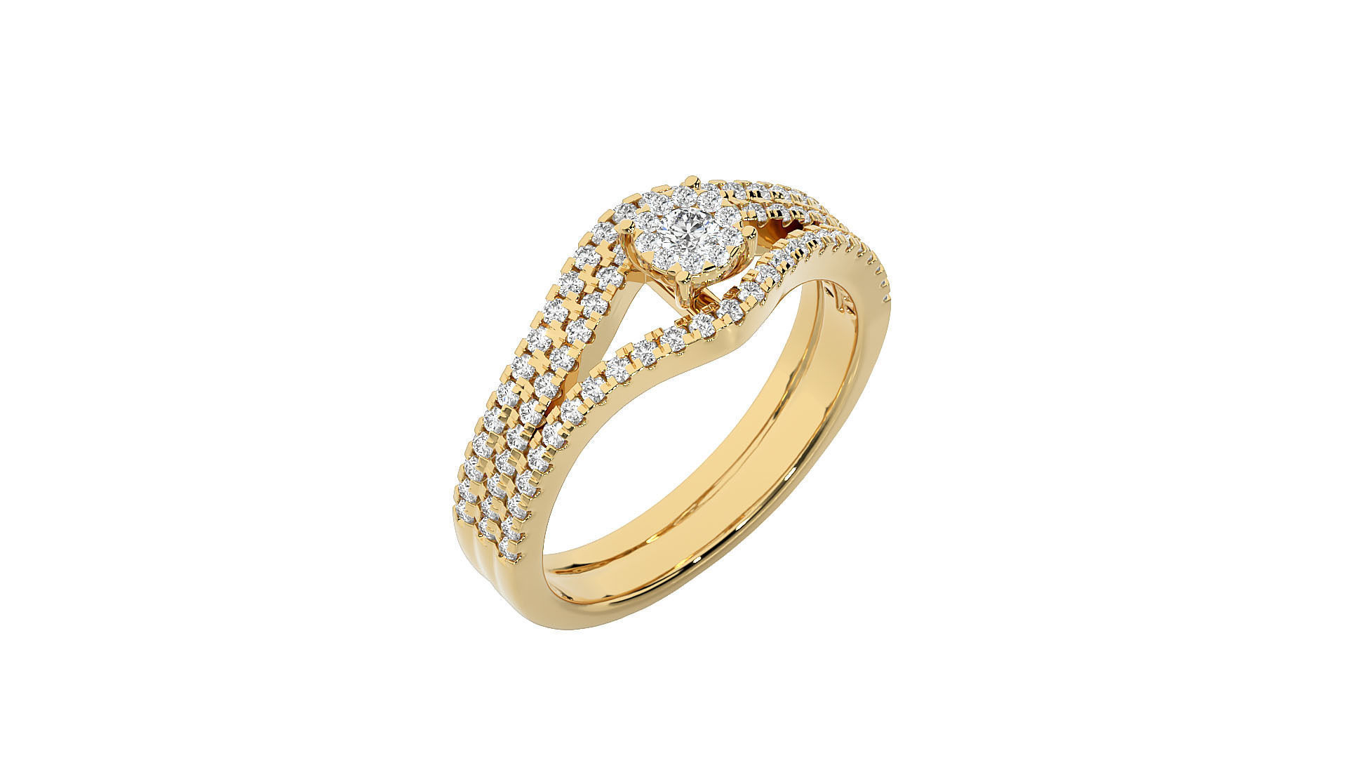 Women solitaire ring 3dm stl render detail 3D print model_10