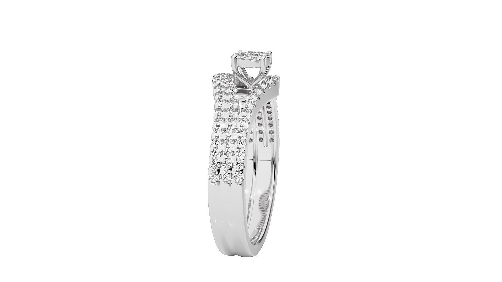 Women solitaire ring 3dm stl render detail 3D print model_7