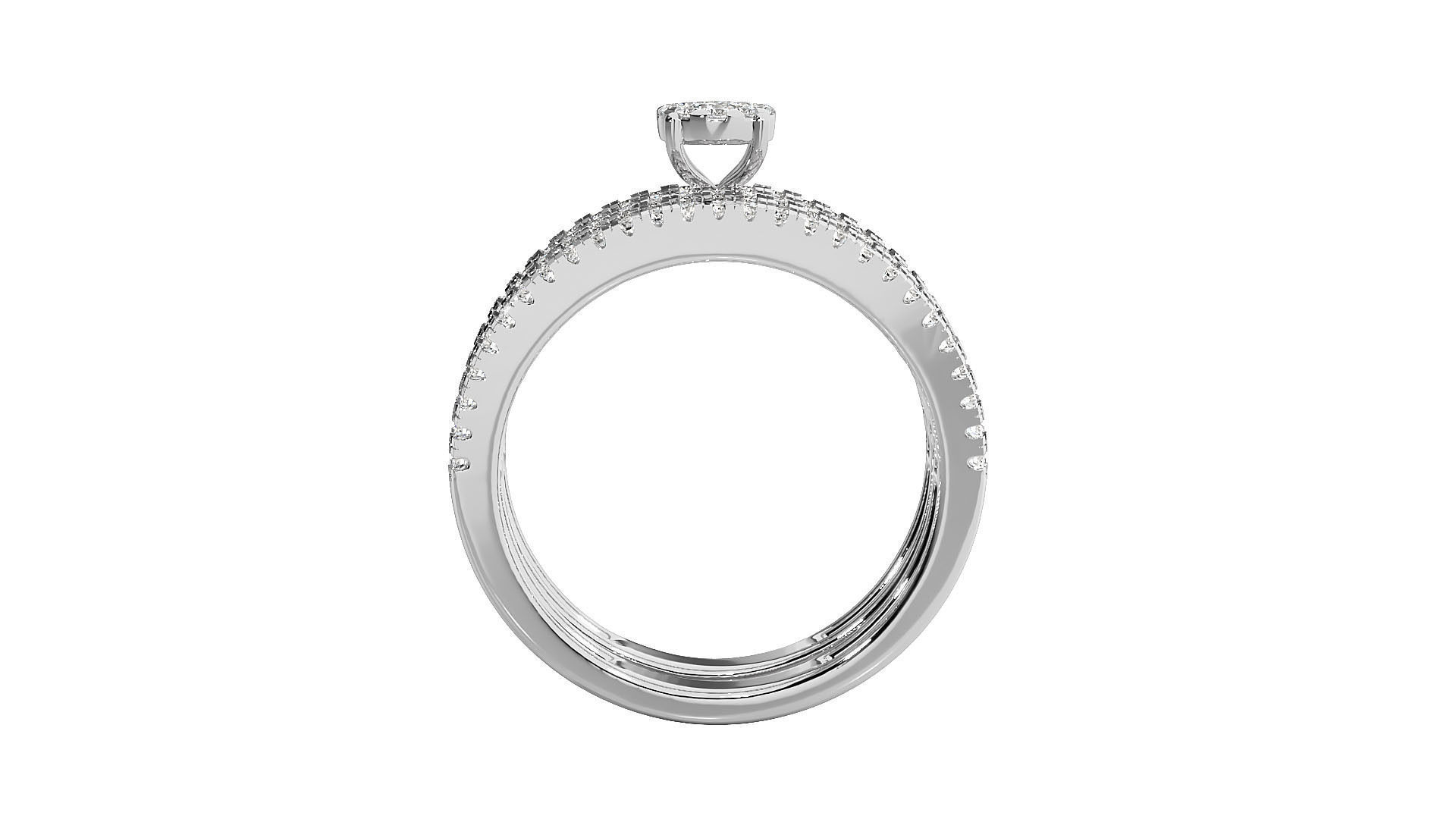 Women solitaire ring 3dm stl render detail 3D print model_6