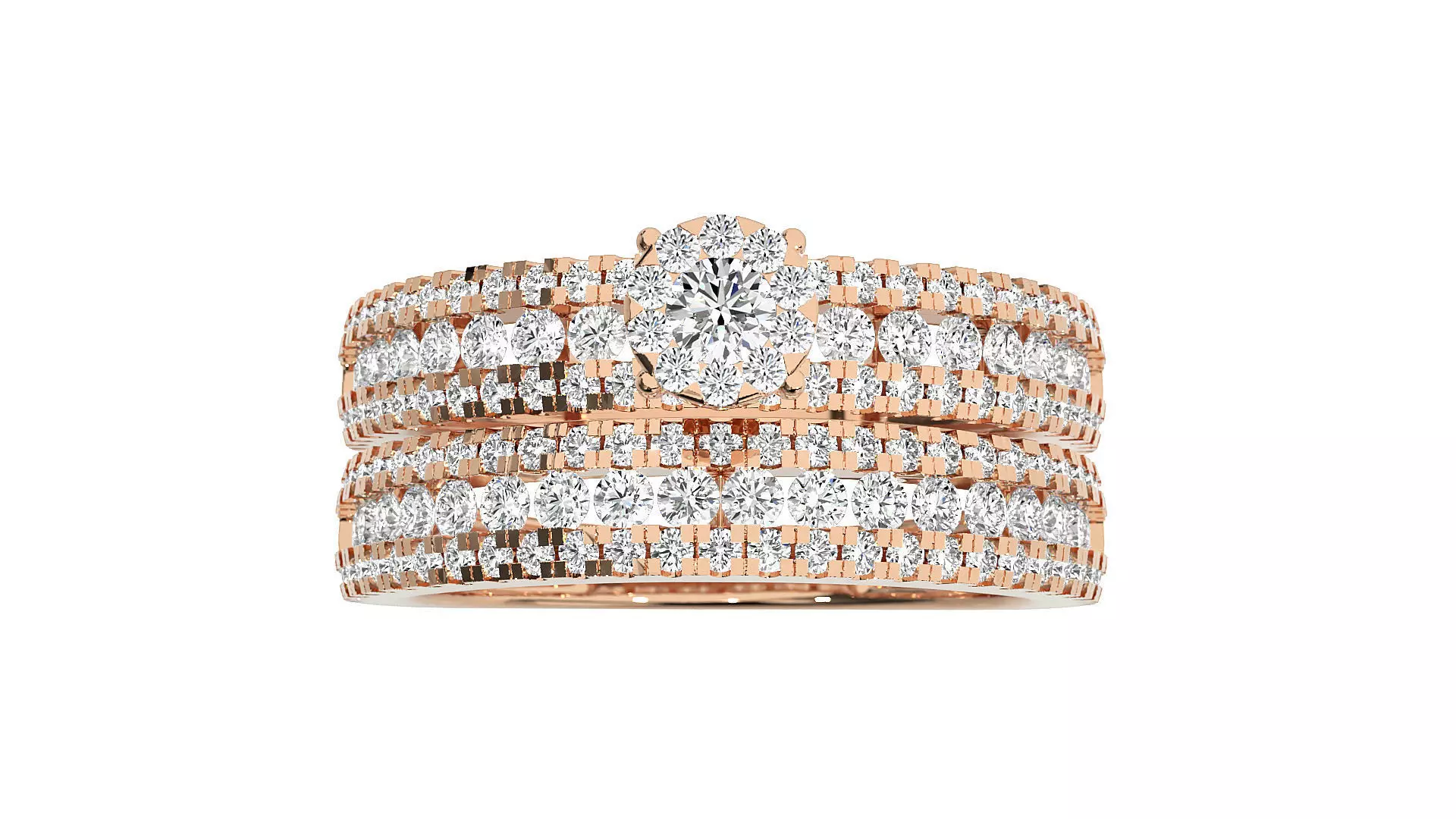 Women solitaire ring 3dm stl render detail 3D print model_0