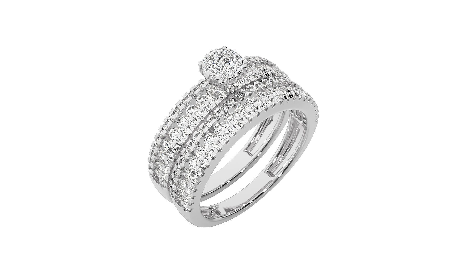 Women solitaire ring 3dm stl render detail 3D print model_5