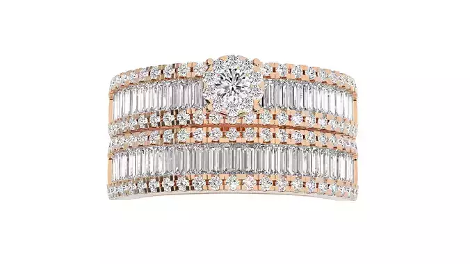 Women solitaire ring 3dm stl render detail 3D print model