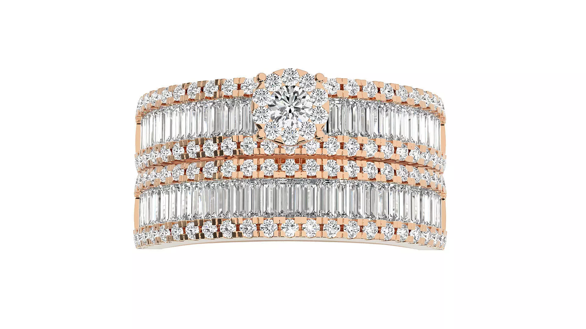 Women solitaire ring 3dm stl render detail 3D print model_0