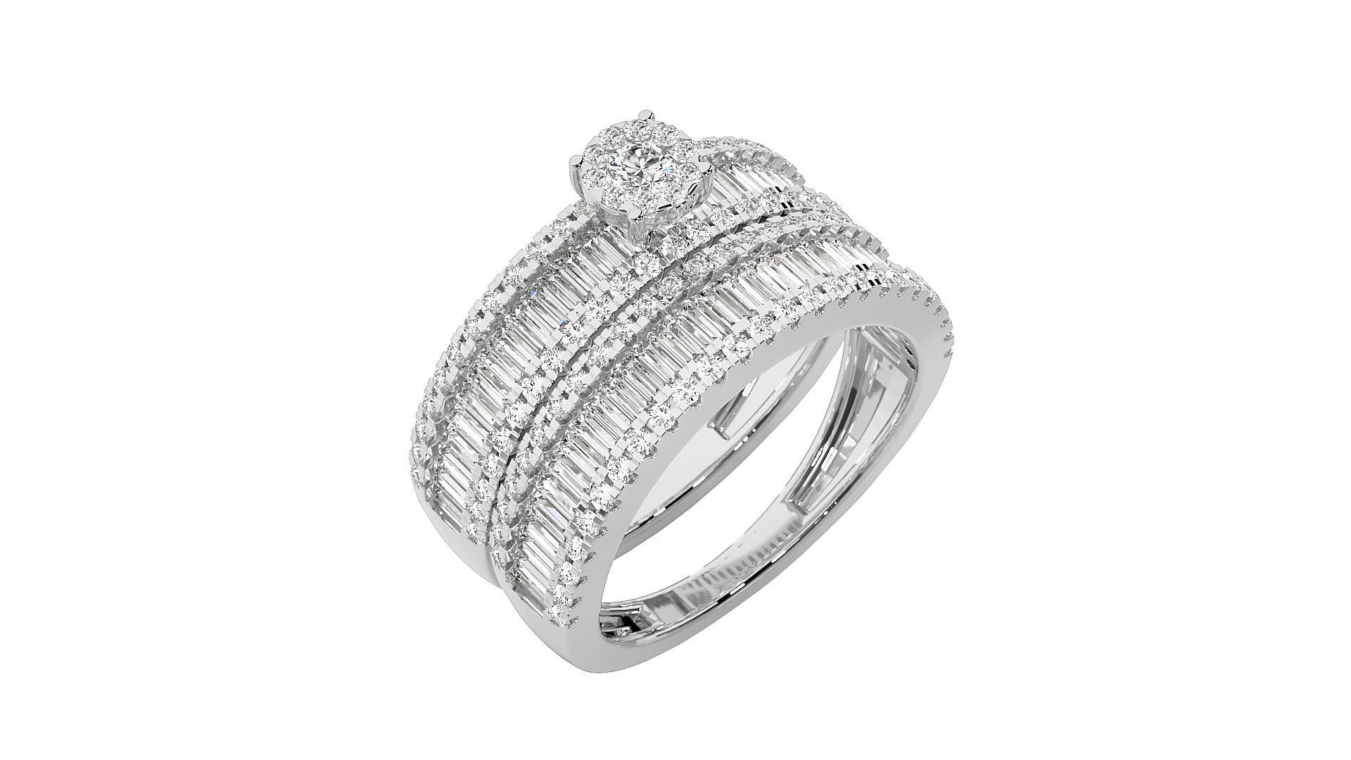 Women solitaire ring 3dm stl render detail 3D print model_5