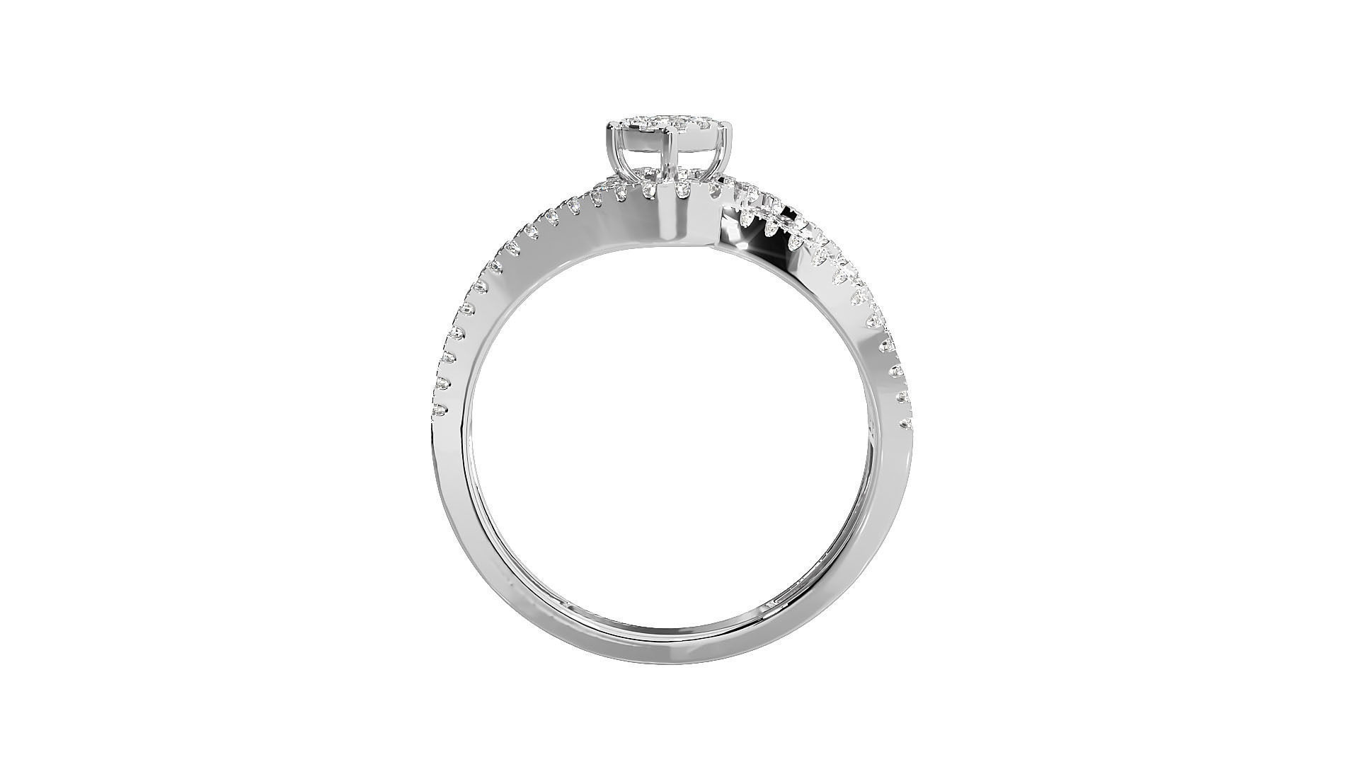 Women solitaire ring 3dm stl render detail 3D print model_7