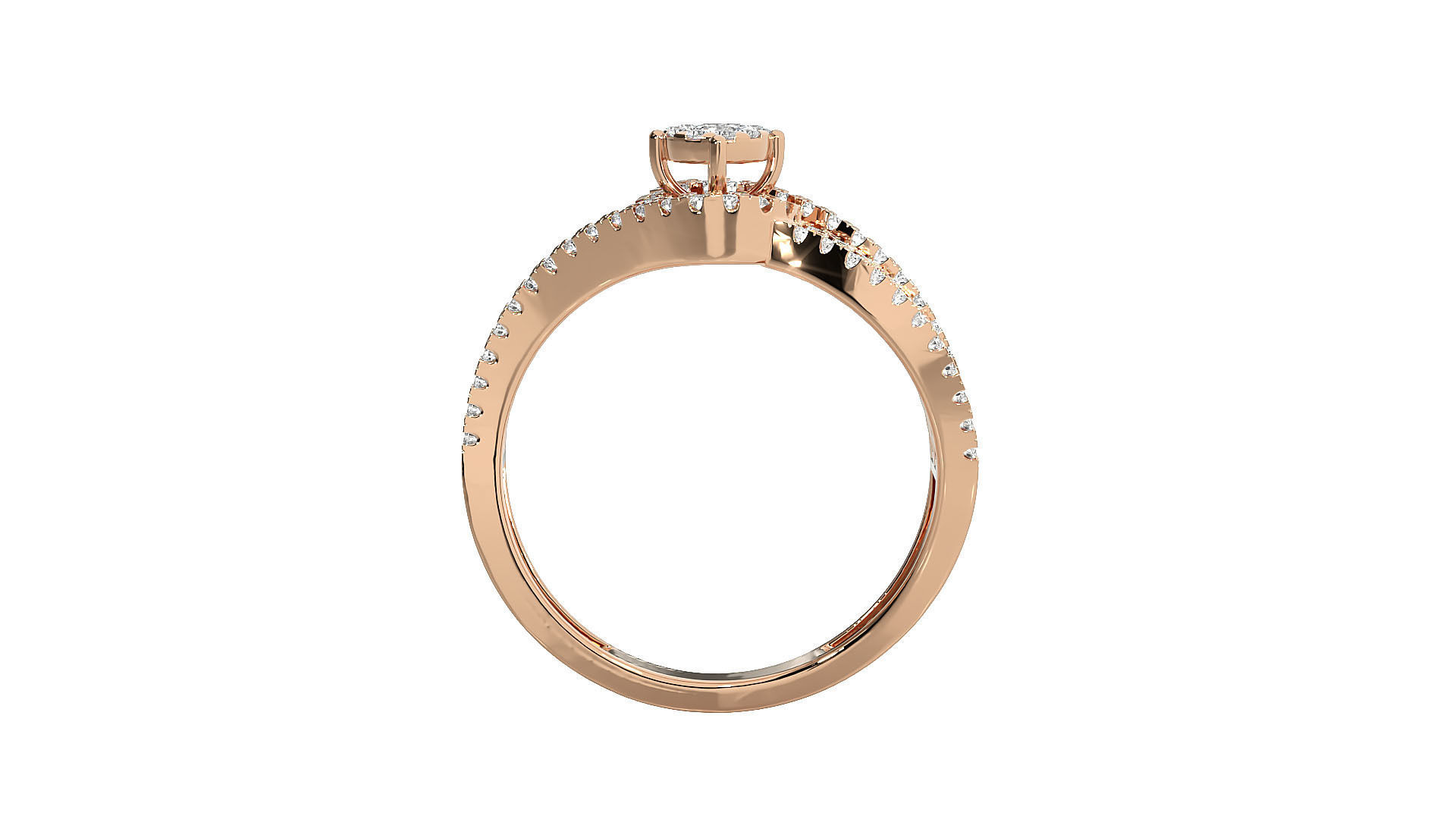 Women solitaire ring 3dm stl render detail 3D print model_3