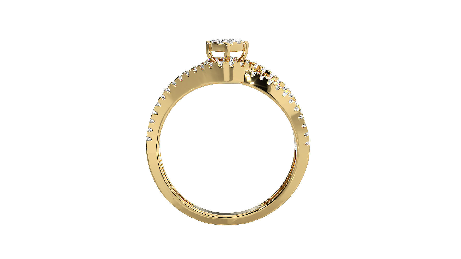 Women solitaire ring 3dm stl render detail 3D print model_11