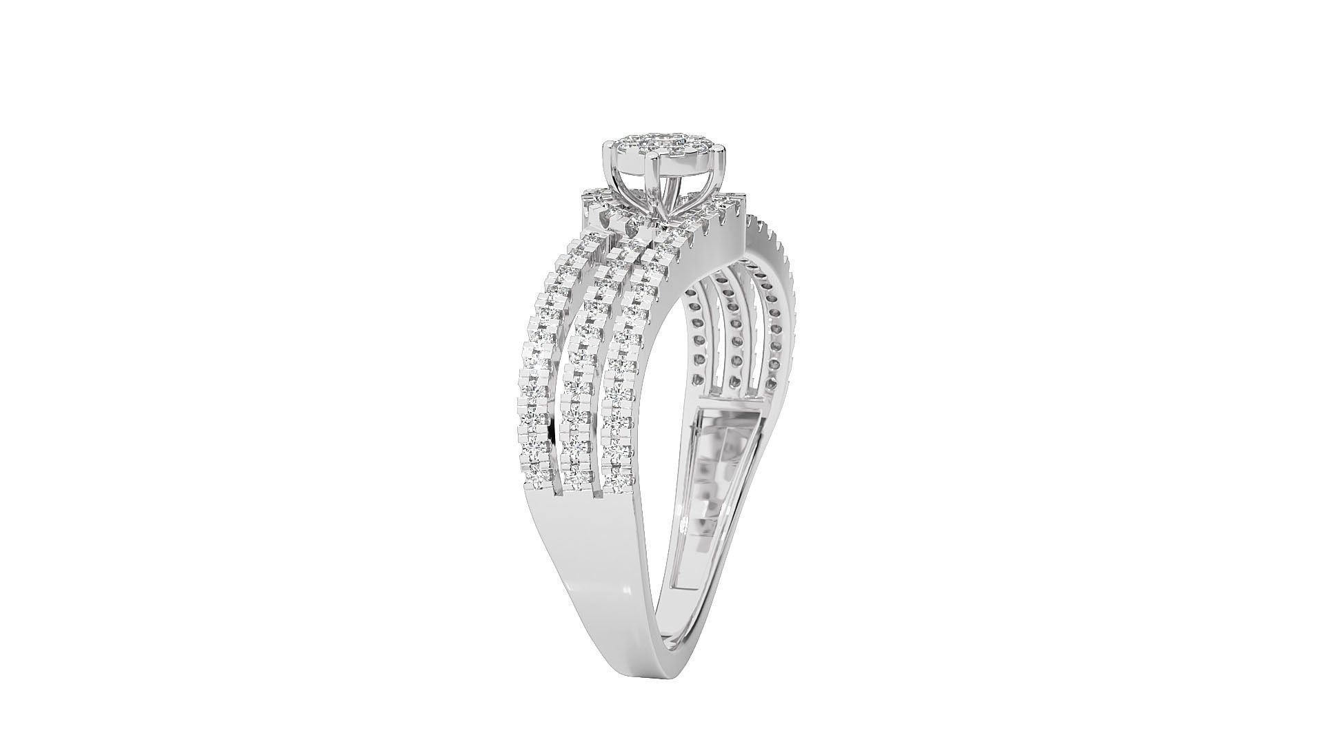 Women solitaire ring 3dm stl render detail 3D print model_8