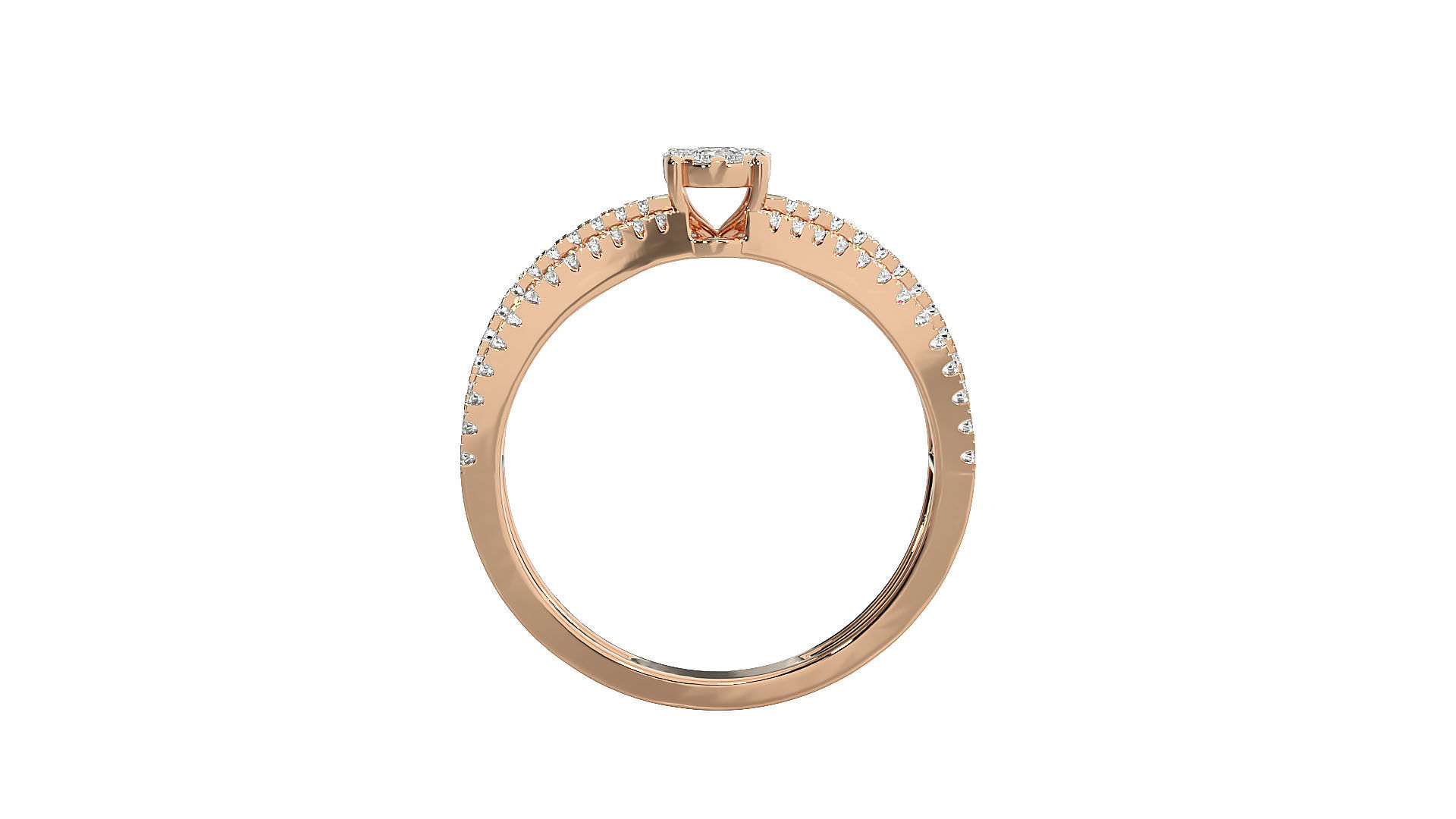 Women solitaire ring 3dm stl render detail 3D print model_2