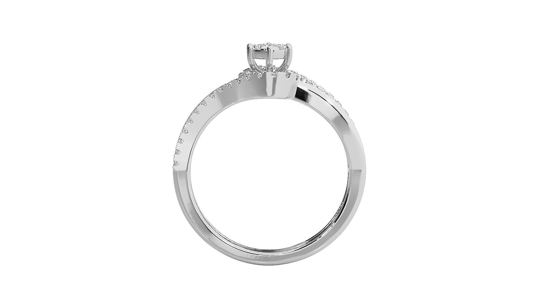 Women solitaire ring 3dm stl render detail 3D print model_6