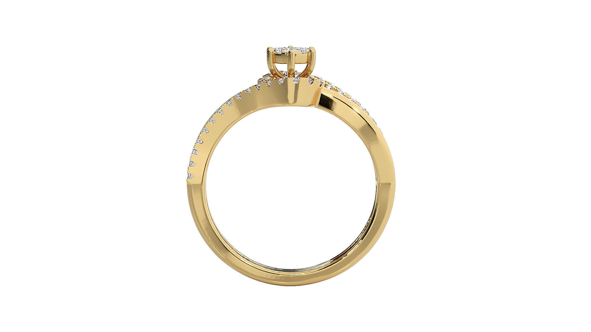 Women solitaire ring 3dm stl render detail 3D print model_11